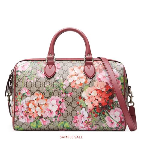 gucci blooms gg supreme boston bag in pink leather trim|where to buy gucci blooms.